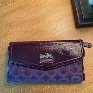 Purple coach wallet
